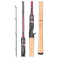 Amazon | ポータブル 釣り竿 頑丈な釣り竿コルクハンドル高感度